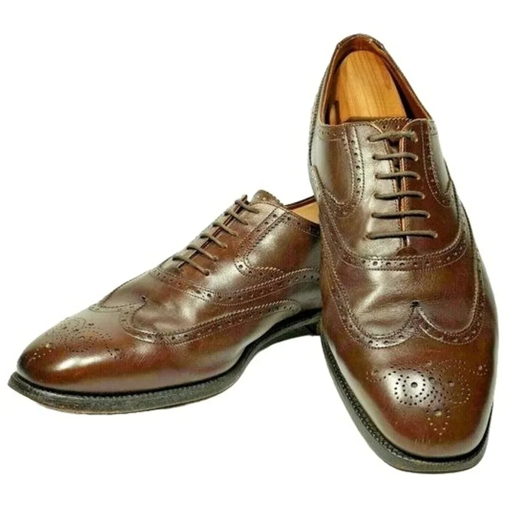 Vintage Church's Famous English Shoes Custom Brown Leather Dress Oxford Mens 11 - Picture 4 of 8